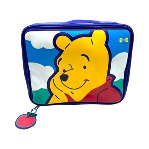 Winnie the Pooh Blue Lunch Box - Disney Store - Vintage - 10.5”
